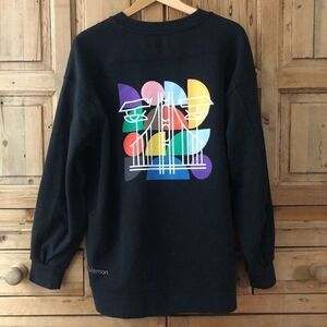 Lululemon San Francisco S/M‎ Pride Pop Up Black Crewneck Sweater Pullover Unisex